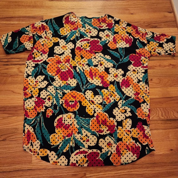LulaRoe Scoop Neck Hi Low Floral Top XL - Picture 4 of 4